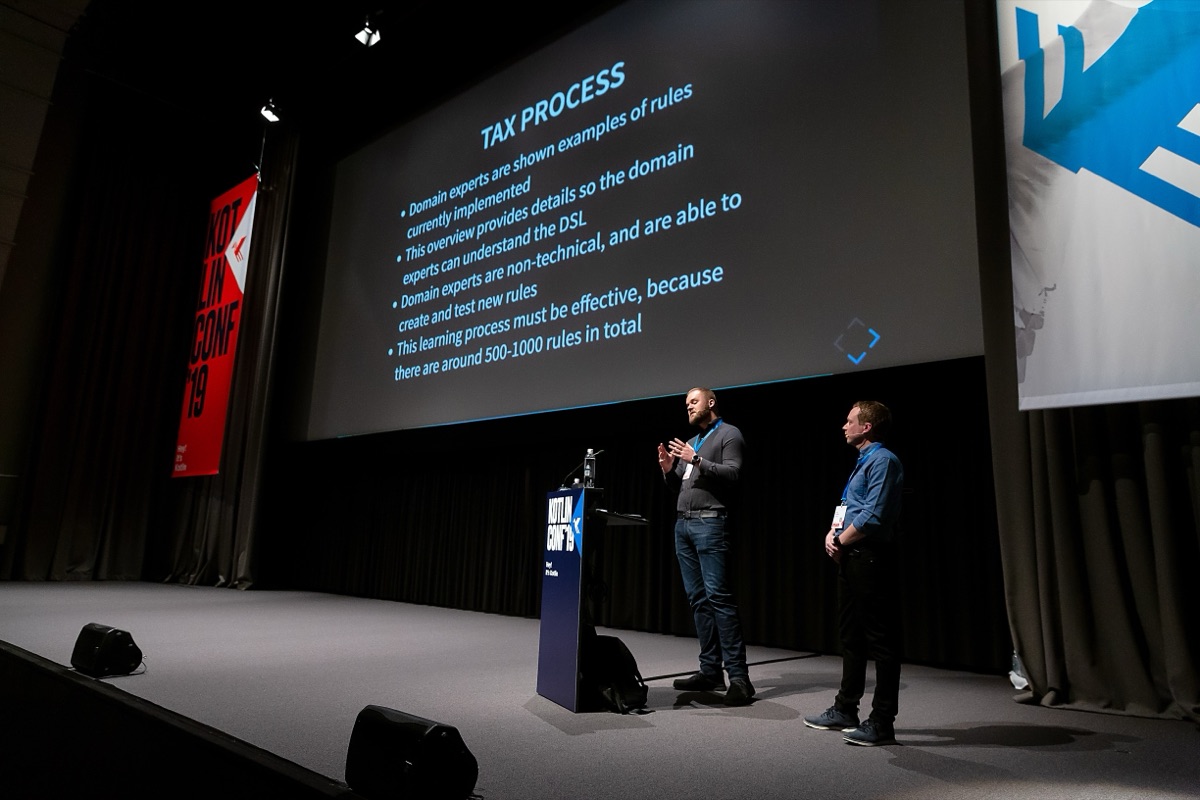 Jarle Hansen at KotlinConf 2019 Copenhagen with Kotlin team