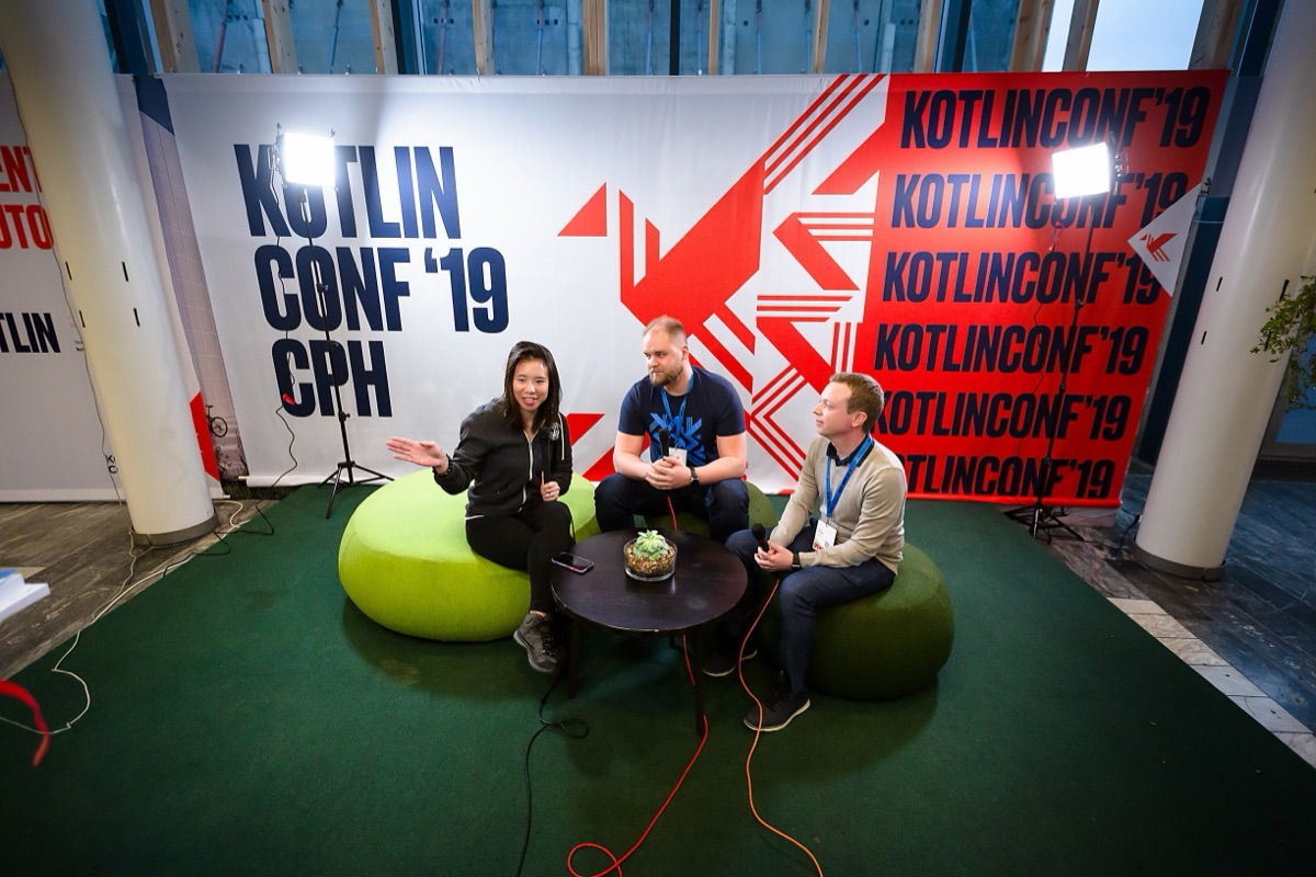 Jarle Hansen being interviewed at KotlinConf 2019